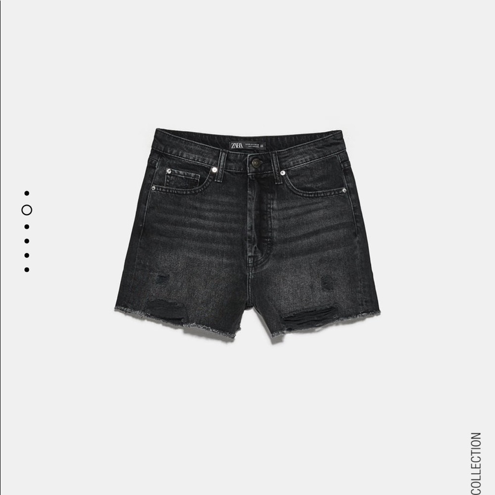 Zara Ripped Denim Shorts